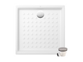 Nobellea O 100x100 shower tray pack, square white ceramic, with D90 waste fitting, CDXT39377