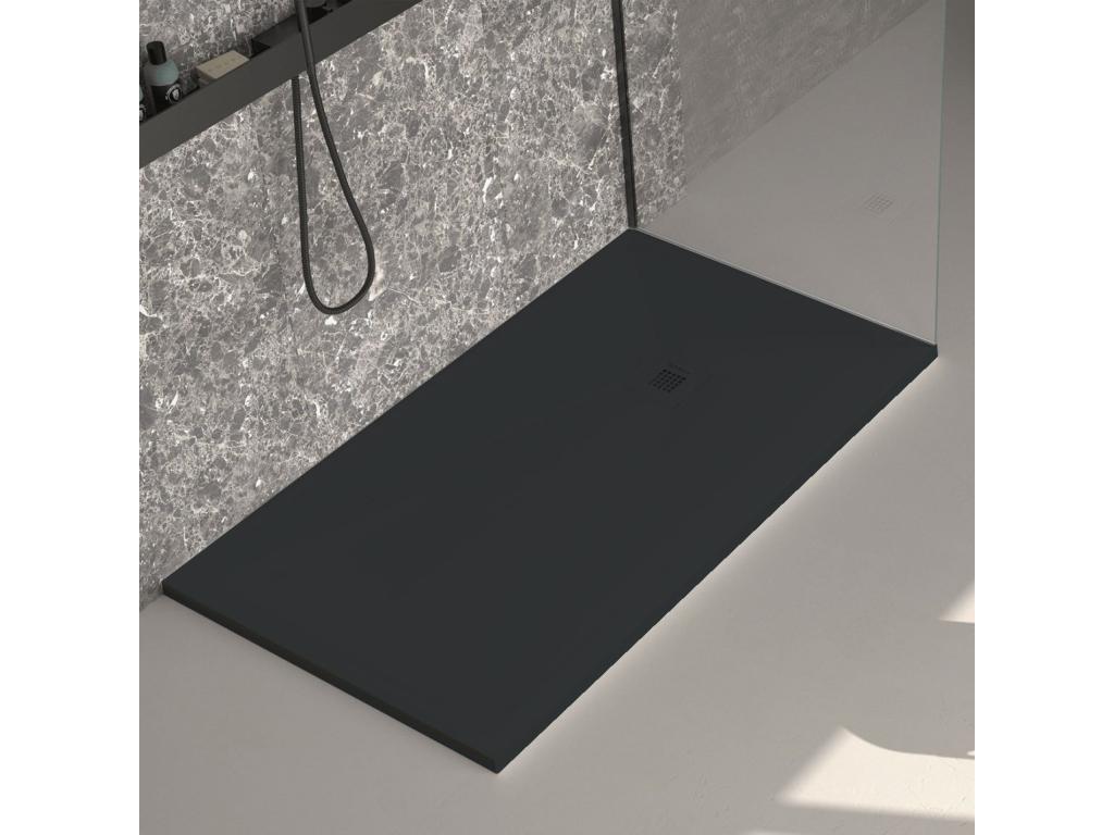 Dekonao Plus Smooth Black Shower Tray with Colored Grid - 120x80 cm LBJV86279