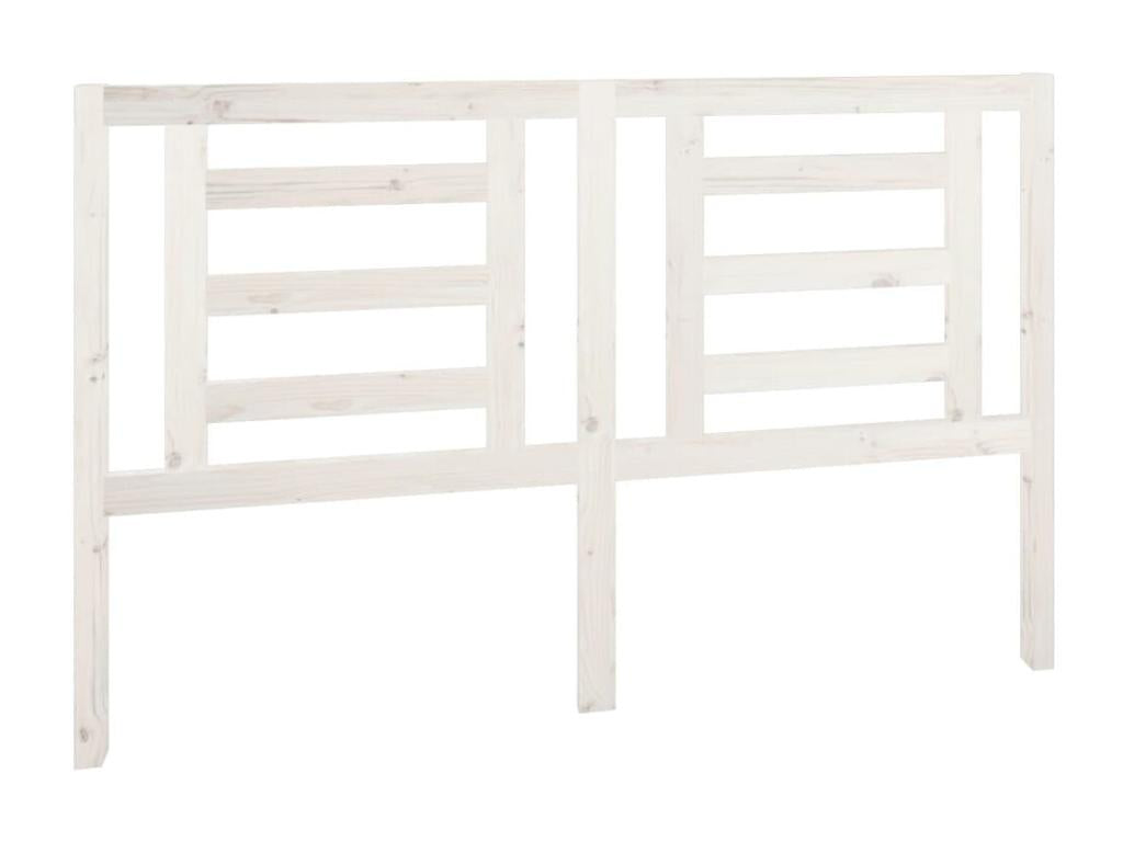 White Headboard 156x4x100 cm Solid Pine Wood MYXU26965