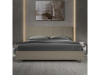Dekonao size bed without slatted base, upholstered, 180x200 cm, cappuccino faux leather, Dekonao YZJY51839