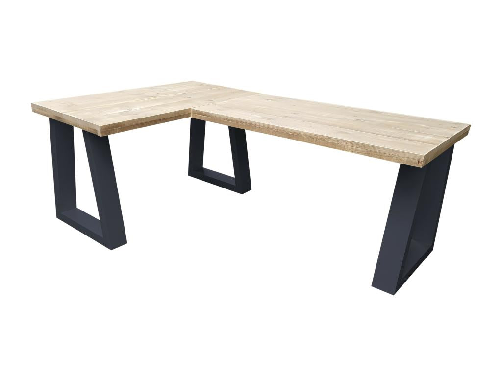 Nobellea - Corner desk - Vancouver scaffolding wood - 200140 anthracite HJKB24905
