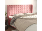 Headboard with wings, Pink, 163x23x118/128 cm, Velvet, TBDX95633