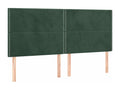 4-piece headboard set, dark green, 90x5x78/88 cm, velvet, WKNH19421