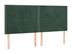 4-piece headboard set, dark green, 90x5x78/88 cm, velvet, WKNH19421