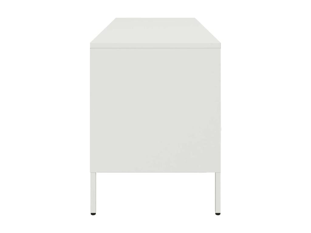White TV stand 100.5x39x50.5 cm cold-rolled steel TWON07874