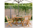 Nobellea 5-piece garden dining set in fabric and solid wood PUOH29201