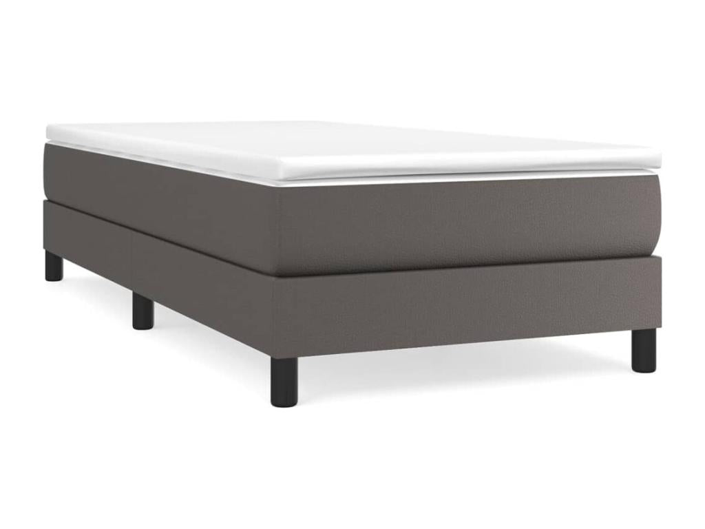 Nobellea bed base with mattress, Grey 90x190 Faux Leather DJHJ25182