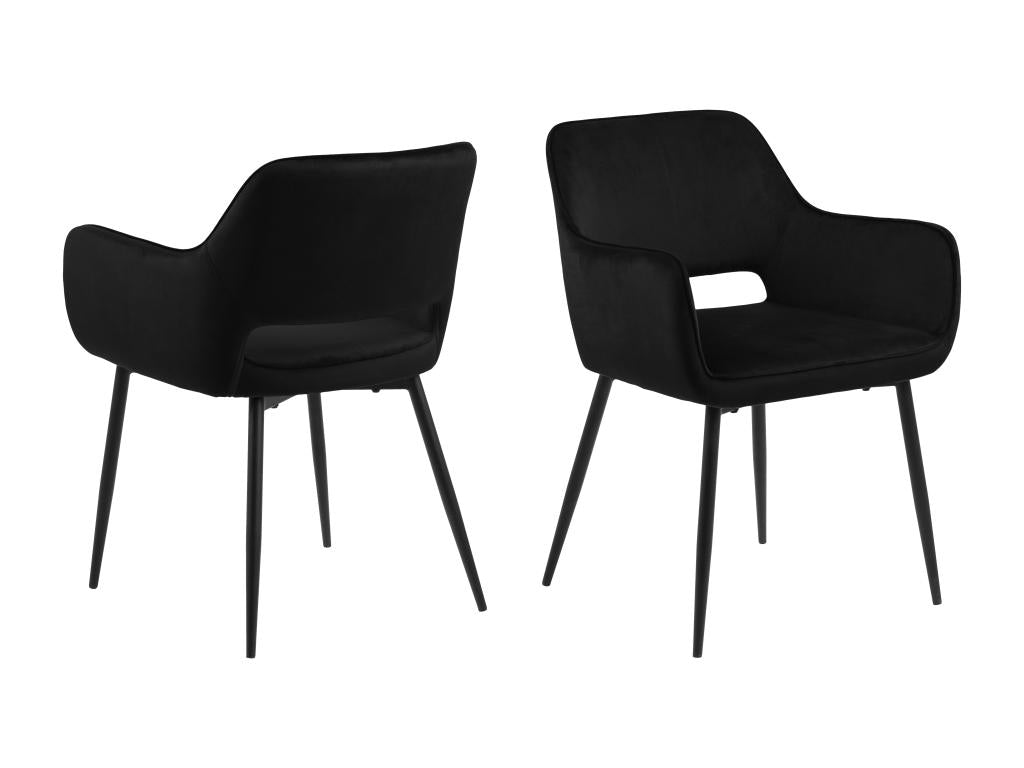 Nobellea Dining Chair with Armrests, Black. LOUY39492