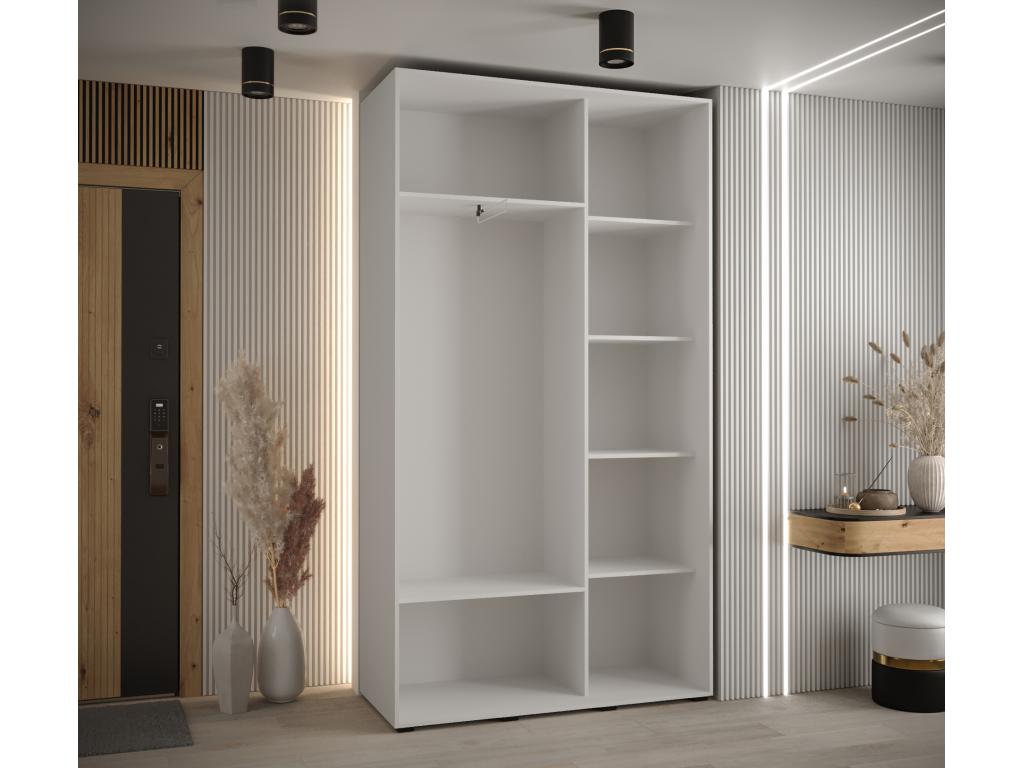 Nobellea 3 Sliding Door Wardrobe 235.2/140/45 2 Doors White/White/Silver BVAH19238