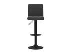 Set of 2 black velvet bar stools JMBQ80480