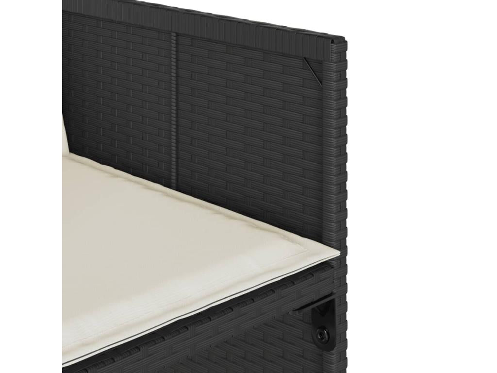 17-piece garden dining set with black resin wicker cushions PRAO50308