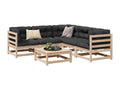 6-piece garden furniture set in solid pine wood BUPR26608