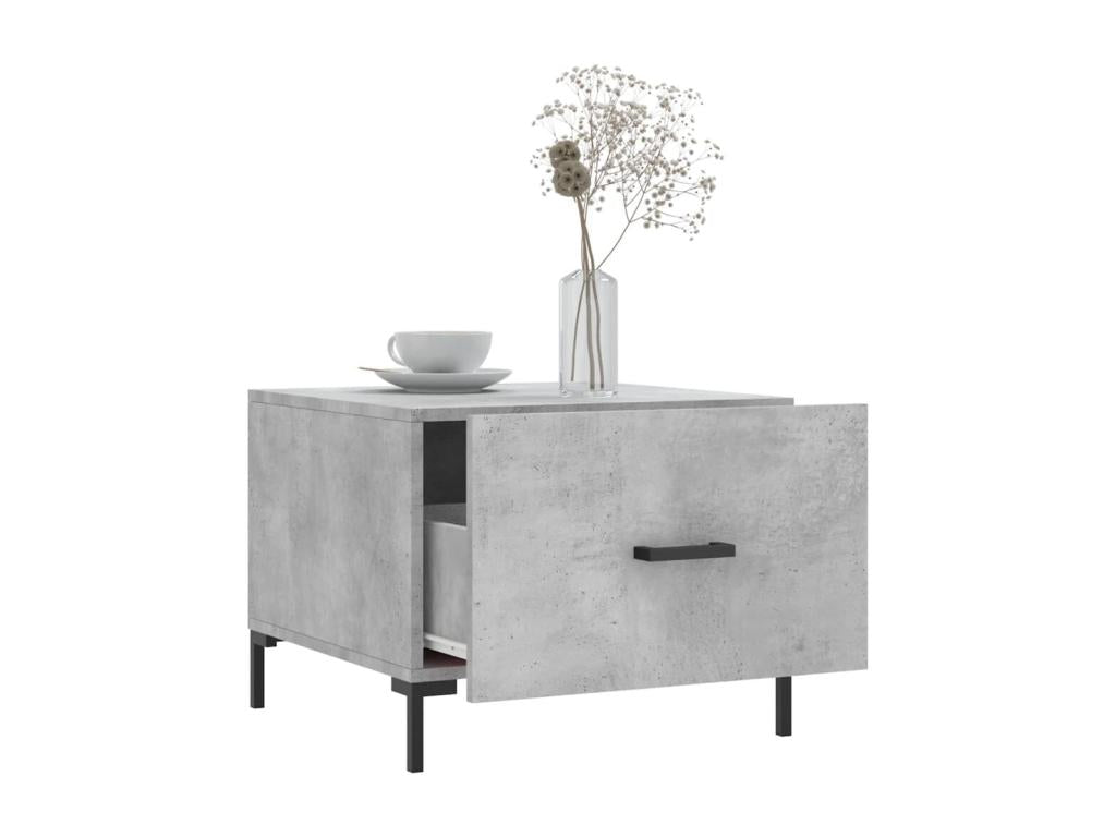 Concrete grey coffee table 50x50x40 cm engineered wood HTGN68920