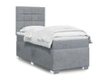 Dekonao bed base and mattress, light grey, 90x190 cm, fabric DPSG02316
