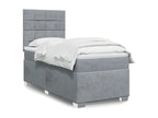 Dekonao bed base and mattress, light grey, 90x190 cm, fabric DPSG02316
