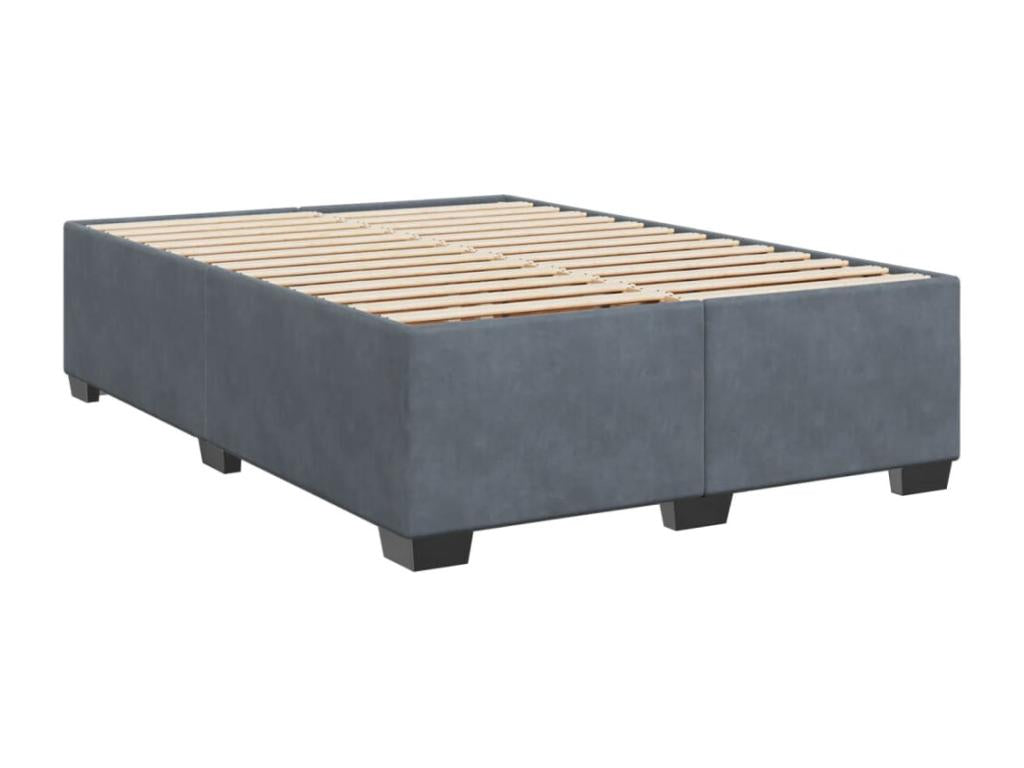 Dark grey velvet bed frame without mattress 160x200 cm BPBB24062