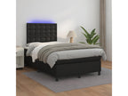 Nobellea bed base with LED mattress, black, 120x190 cm, faux leather, SVDF32789