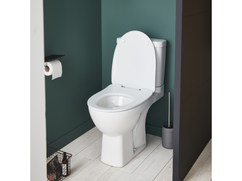 Nobellea Up rimless floor-standing toilet with extra-flat seat TCNM29119