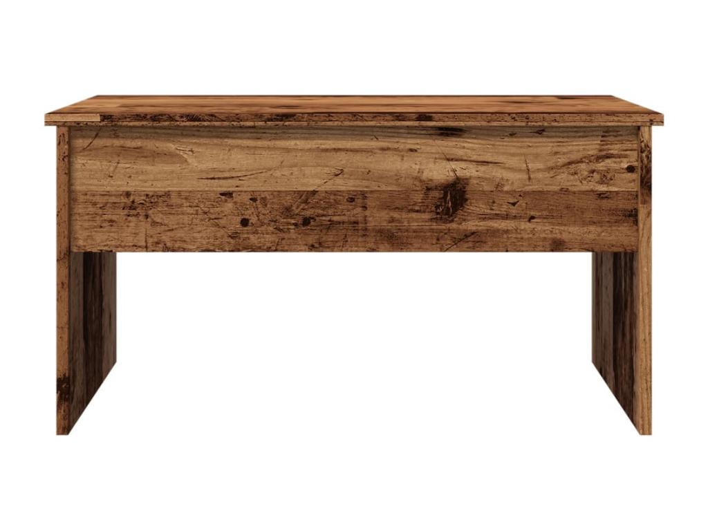 Coffee table in aged wood, 80x50.5x41.5 cm, engineered wood, GCLW91576