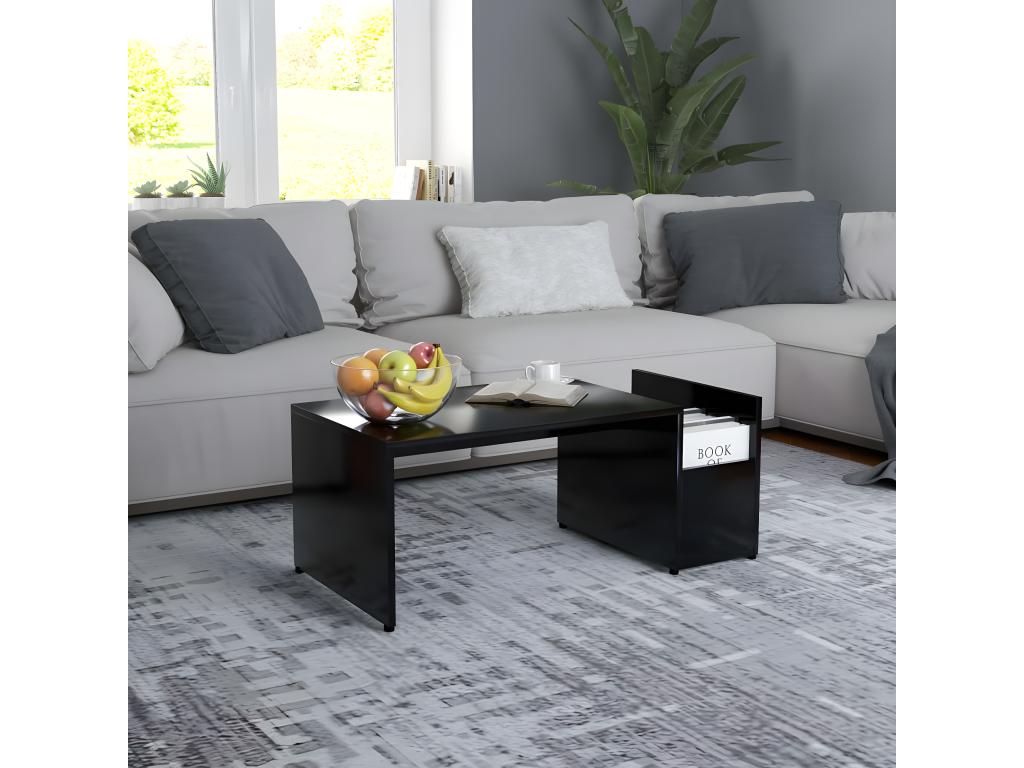 Coffee table, black, 90x45x35 cm, engineered wood, RZTE72193