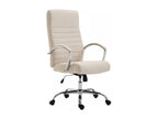 Office chair - Fabric / Chrome metal - Cream - Nobellea ATQQ82479