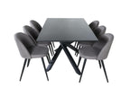 Nobellea black table and 6 grey Nobellea chairs. IMOO93067