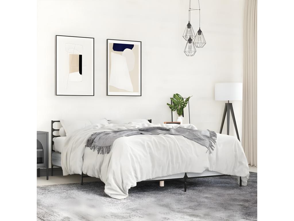 Bed frame without mattress Nobellea gray 120x200 cm DIOD78979
