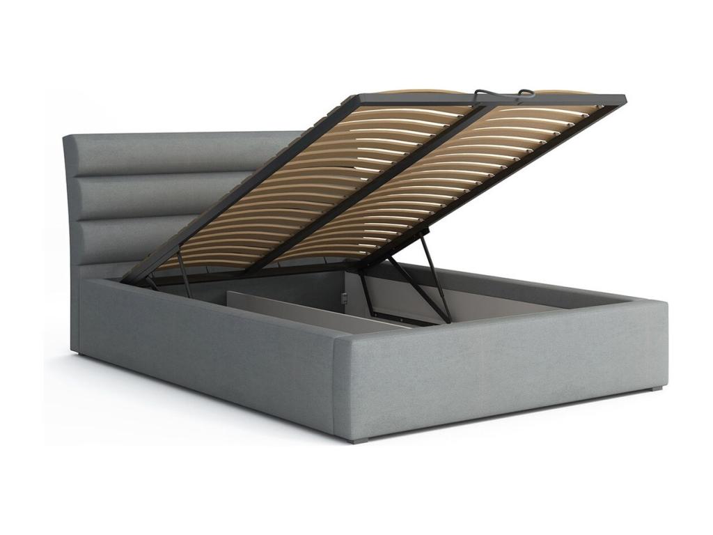 Dekonao 108 Double Grey Bed 140x200 Upholstered Slatted Base to Dekonao 160x223x100cm ZAJC94590