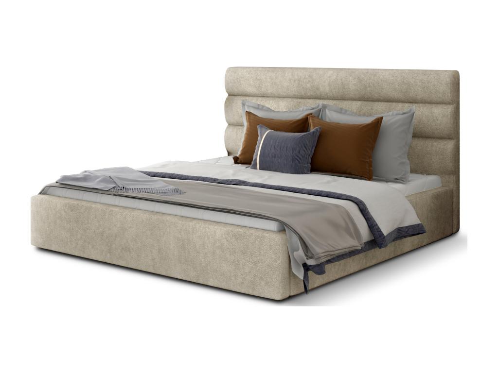 Nobellea light beige fabric designer bed with storage - 4 sizes - 140x200 STHF42463