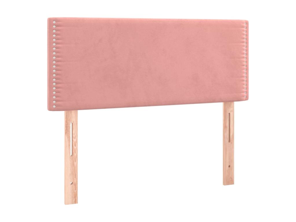 Pink LED Headboard 100x5x78/88 cm Velvet OMUR30131