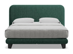 Upholstered bed with terry cloth mattress 180x200 - bottle green - Dekonao SABH68873