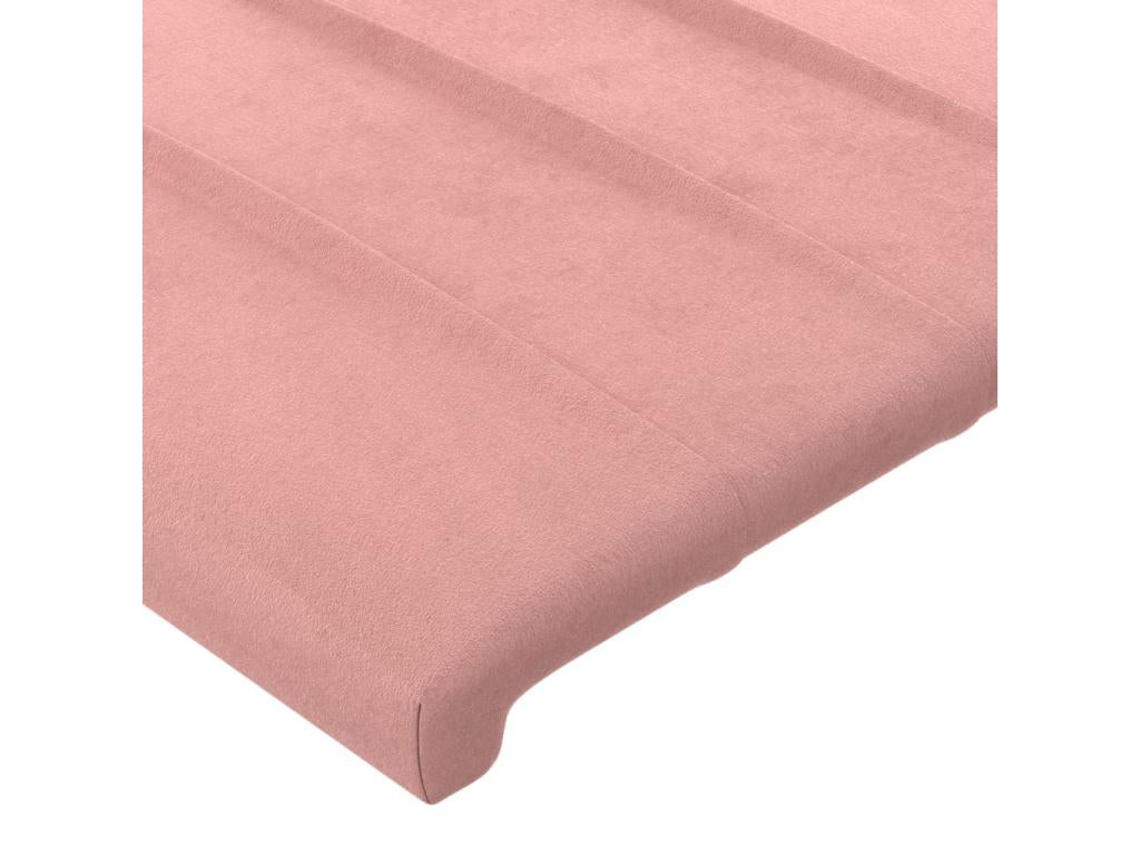 4-piece headboard set, pink, 100x5x78/88 cm, velvet, ENTQ68052
