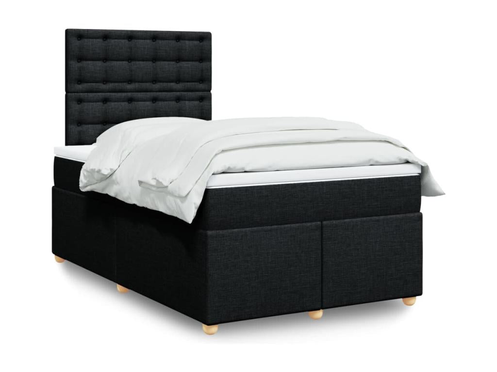 Dekonao bed base with black mattress 120x200 cm fabric VQSV67112