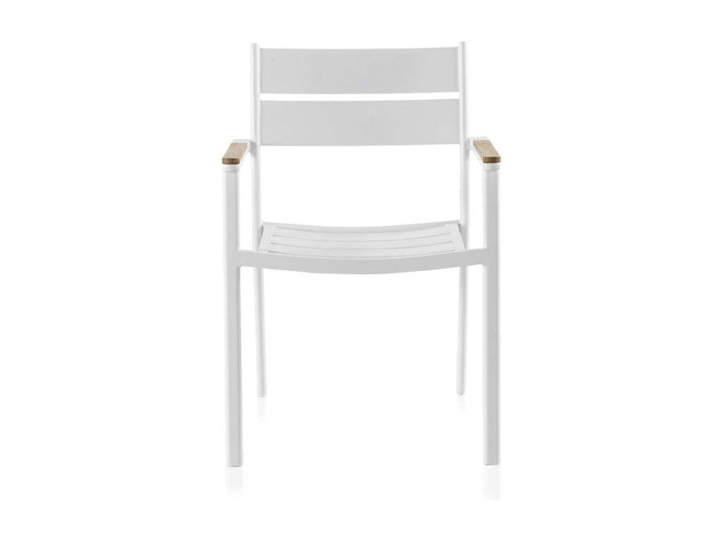 White aluminum armchair VXOB33073