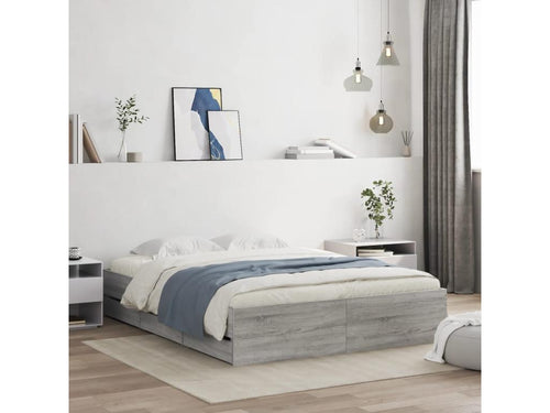 Nobellea grey bed frame and drawers 140x200 engineered wood MYJL09900