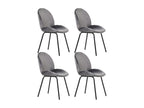 Set of 4 velvet dining chairs - round backrest d73cm×h53cm MBZF42996