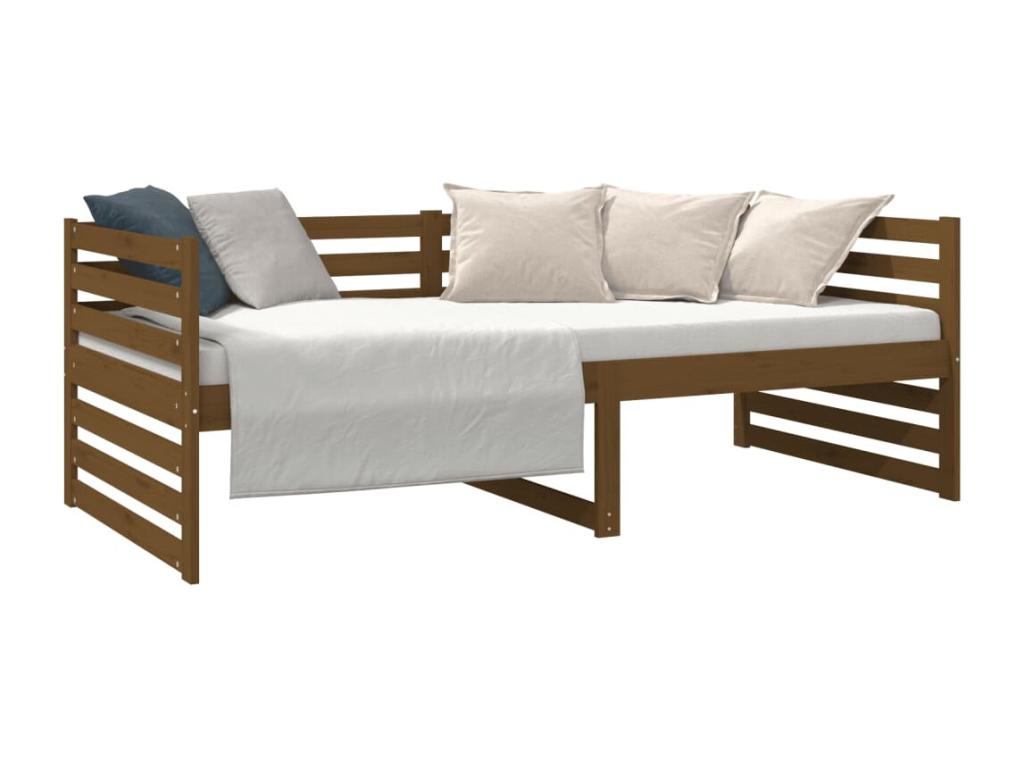 Honey brown daybed 90x190 cm Solid pine wood SZPW48213