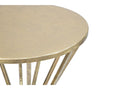 Round coffee table in gold-tone metal, 38x80 cm, WRJD90007