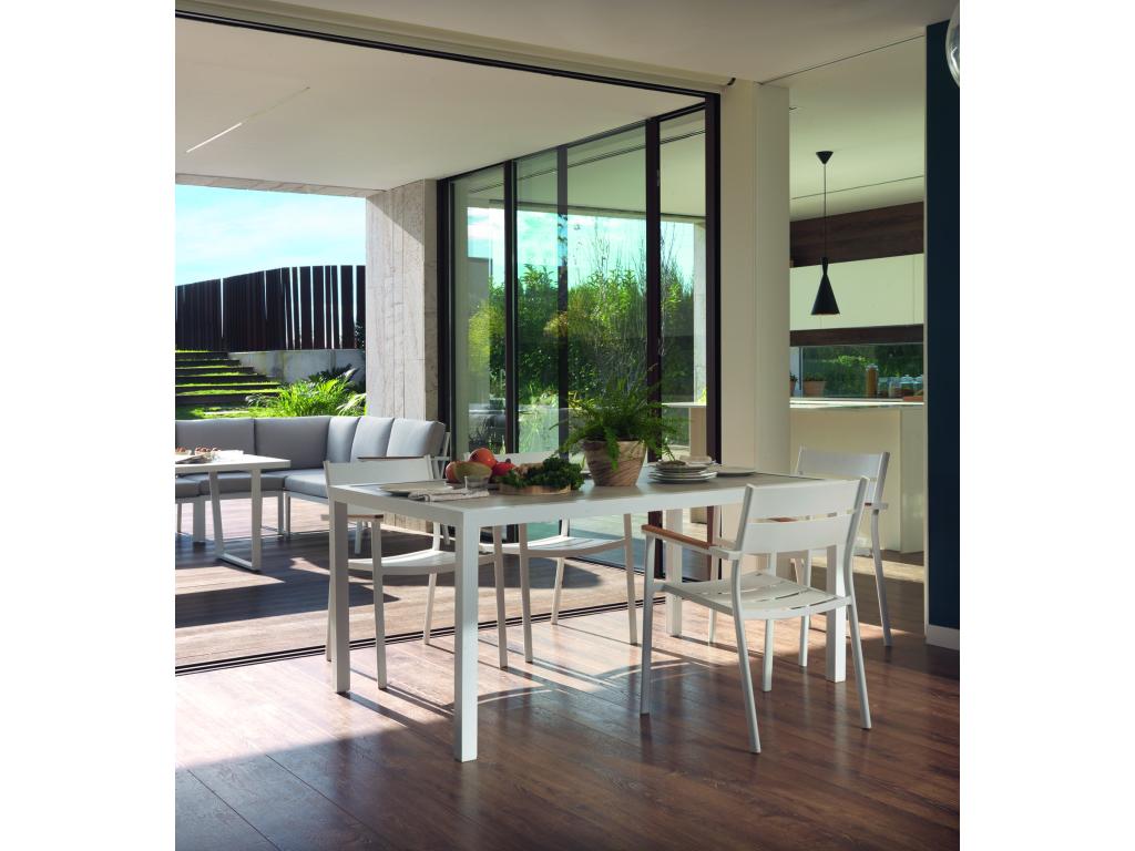 White aluminum armchair VXOB33073