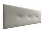 Dekonao Smooth Velvet Headboard with Buttons 145x50 cm Fits 120/135/140 cm Beds - Beige HTET28317
