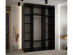 Dekonao 5 Sliding Door Wardrobe 235.2/170/60 3 Doors Black/White/Gold IRVZ41159