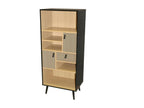 Dekonao OXRH06429 2-door bookcase with pattern
