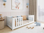 Dekonao 117 Unique White Bed 90x200 Wooden Slatted Base 96x208x62cm VQEM10140