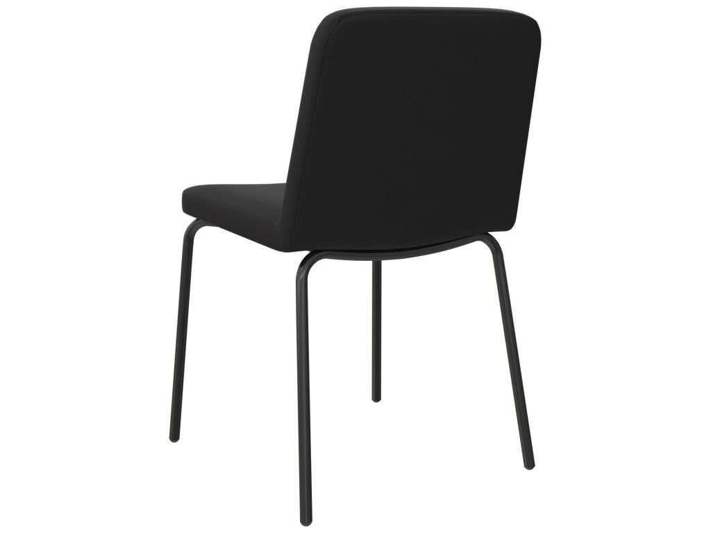 Nobellea - Set of 2 black faux leather dining chairs TPLN91801