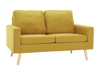 2-seater sofa, yellow fabric, ZZXE35175