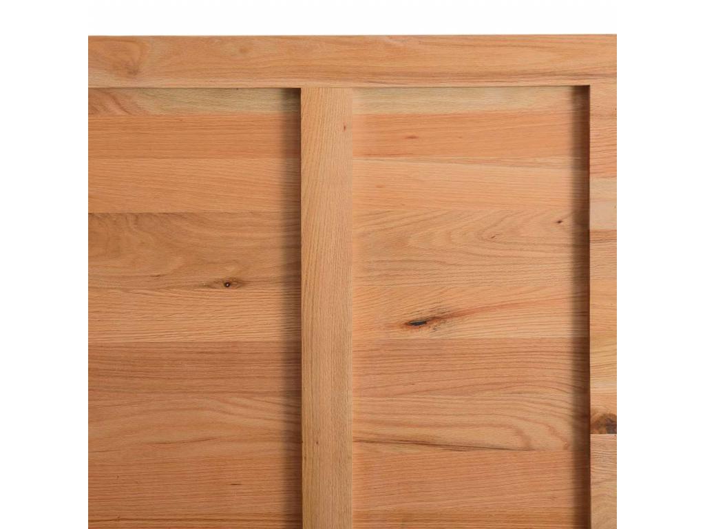 Light brown dining table 200x120x74 cm solid oak wood IQWS34784