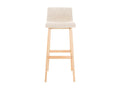 Bar stool - Fabric / Wood - Cream - Hover GQXH13448