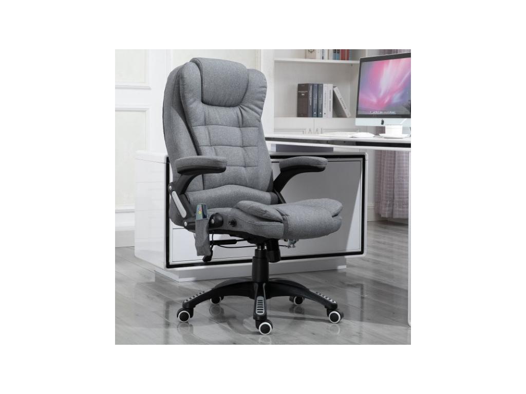 Dekonao Massaging Office Chair, Heather Grey ZXDK69424