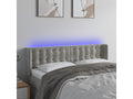 Light Grey LED Headboard 147x16x78/88 cm Velvet JZGE40593