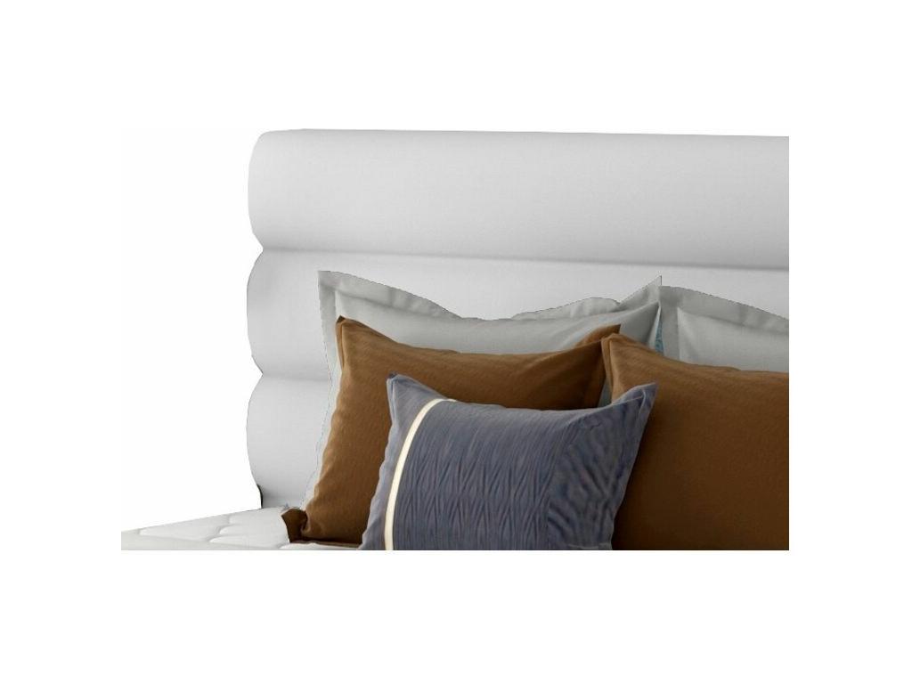 Nobellea white faux leather design bed - 4 sizes-160x200 MWFB26703